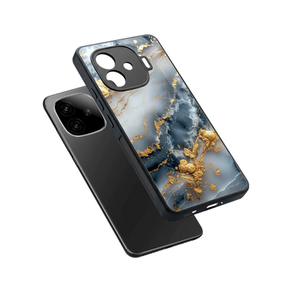 Celestial Marble sleek iqoo neo 10r 5g cover with tempered glass back and TPU edges