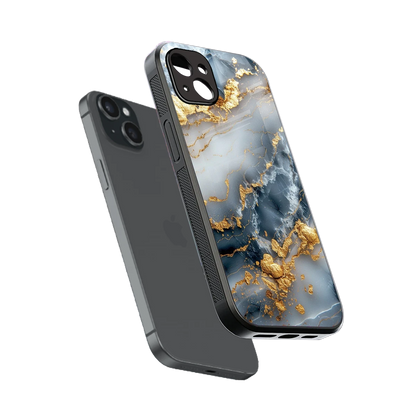 Celestial Marble sleek iphone 14 plus cover with tempered glass back and TPU edges