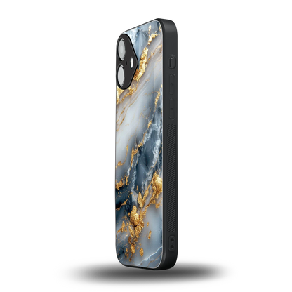 Celestial Marble iphone 16 plus mobile cover | shockproof glass phone case