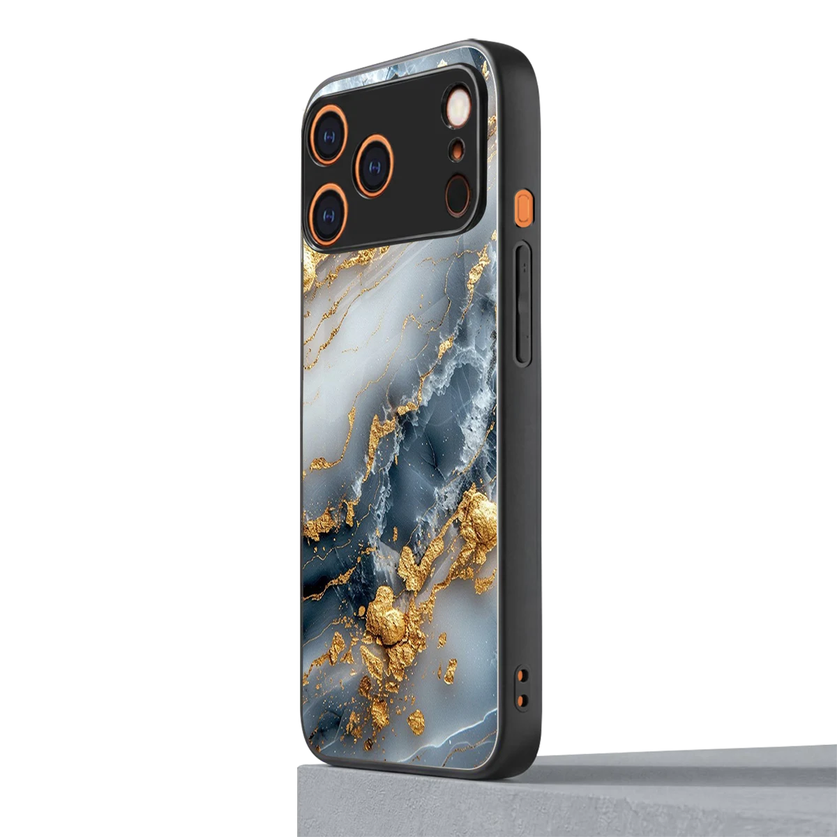 Celestial Marble iphone 17 pro mobile cover | shockproof glass phone case