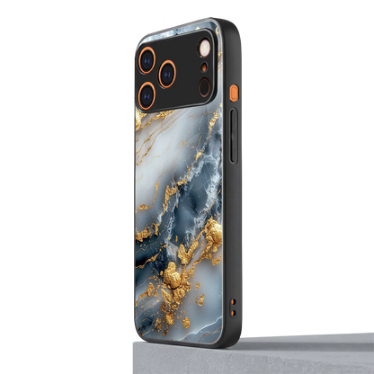 Celestial Marble iphone 17 pro max mobile cover | shockproof glass phone case