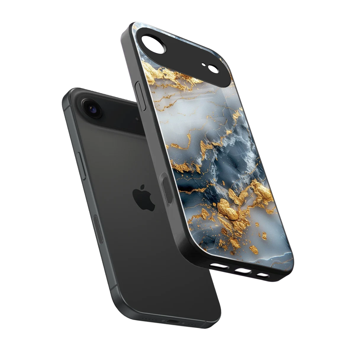 Celestial Marble sleek iphone air cover with tempered glass back and TPU edges