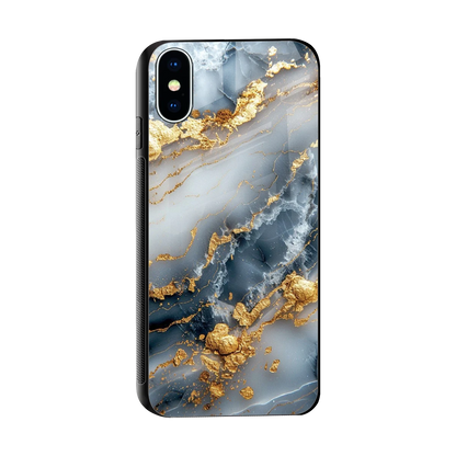 Celestial Marble sleek iphone xs cover with tempered glass back and TPU edges