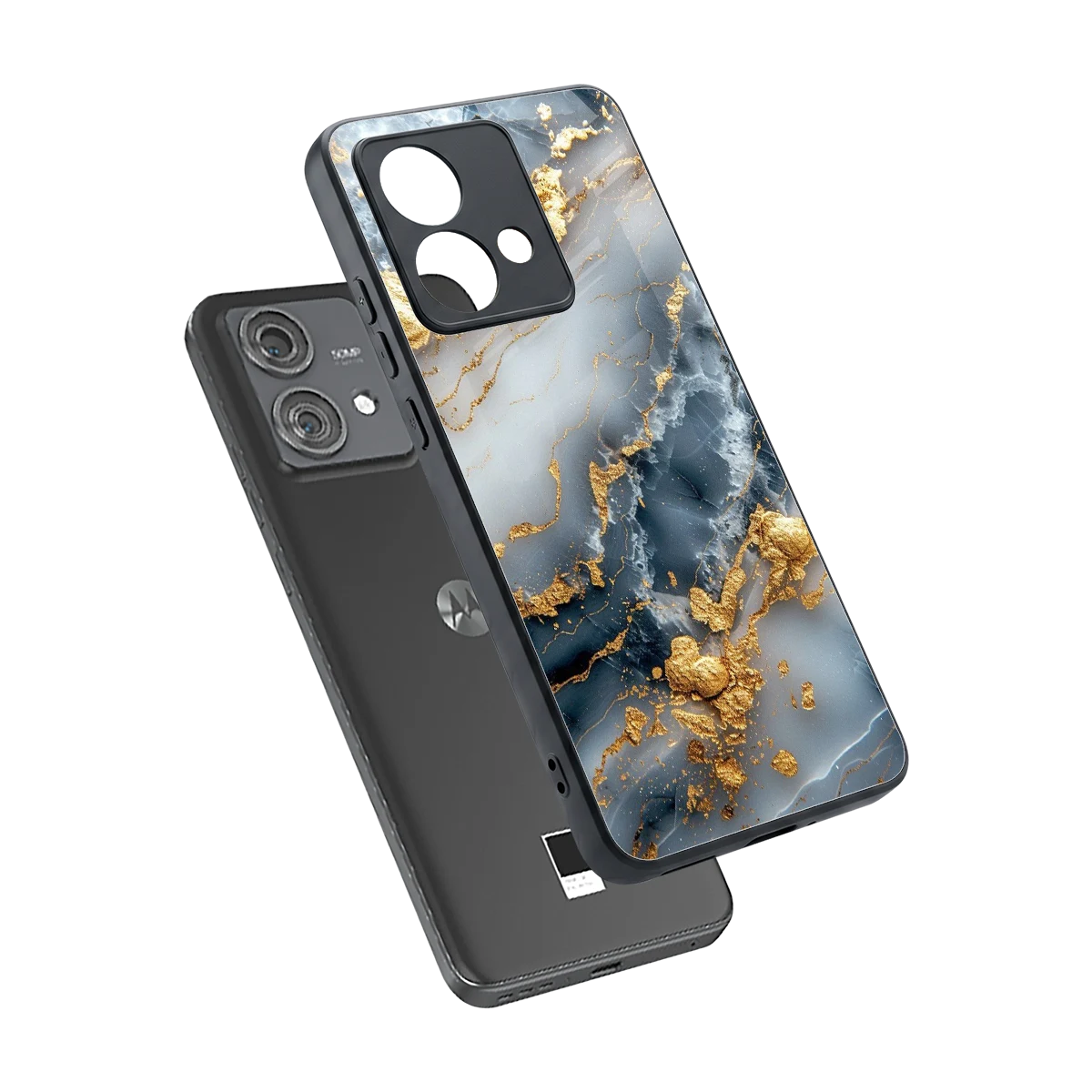 Celestial Marble sleek motorola edge 40 neo 5g cover with tempered glass back and TPU edges