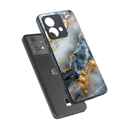 Celestial Marble sleek motorola edge 40 neo 5g cover with tempered glass back and TPU edges