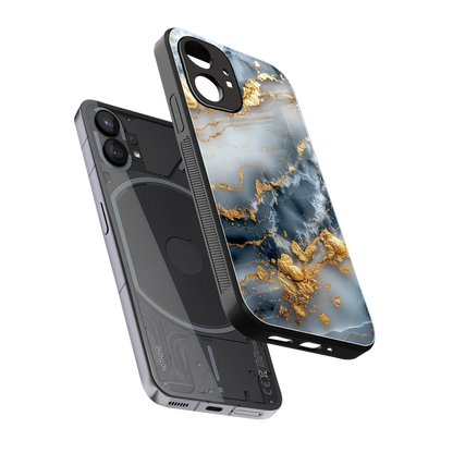 Celestial Marble sleek nothing phone 1 cover with tempered glass back and TPU edges
