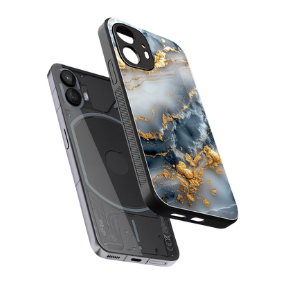 Celestial Marble sleek nothing phone 2 cover with tempered glass back and TPU edges