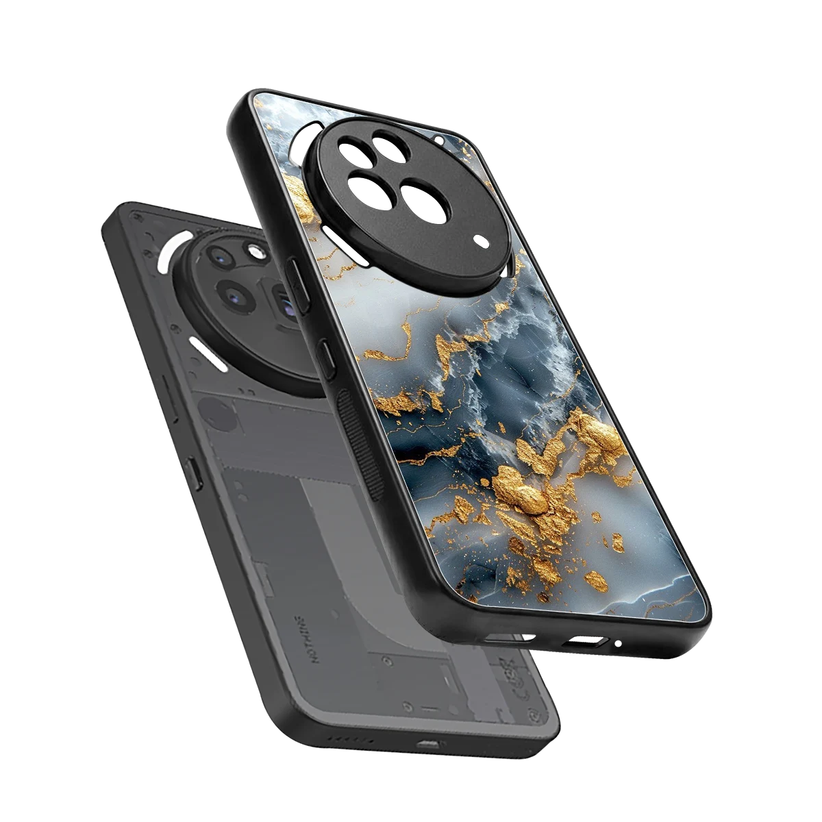 Celestial Marble sleek nothing phone 3a pro cover with tempered glass back and TPU edges