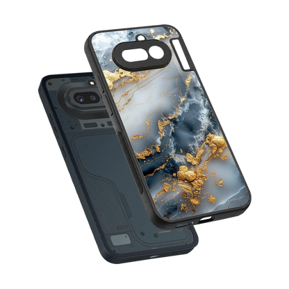 Celestial Marble sleek nothing phone 4a cover with tempered glass back and TPU edges