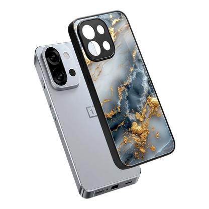 Celestial Marble sleek oneplus 13s cover with tempered glass back and TPU edges