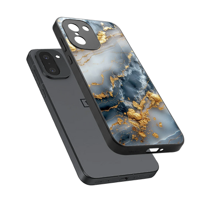 Celestial Marble sleek oneplus 15r cover with tempered glass back and TPU edges