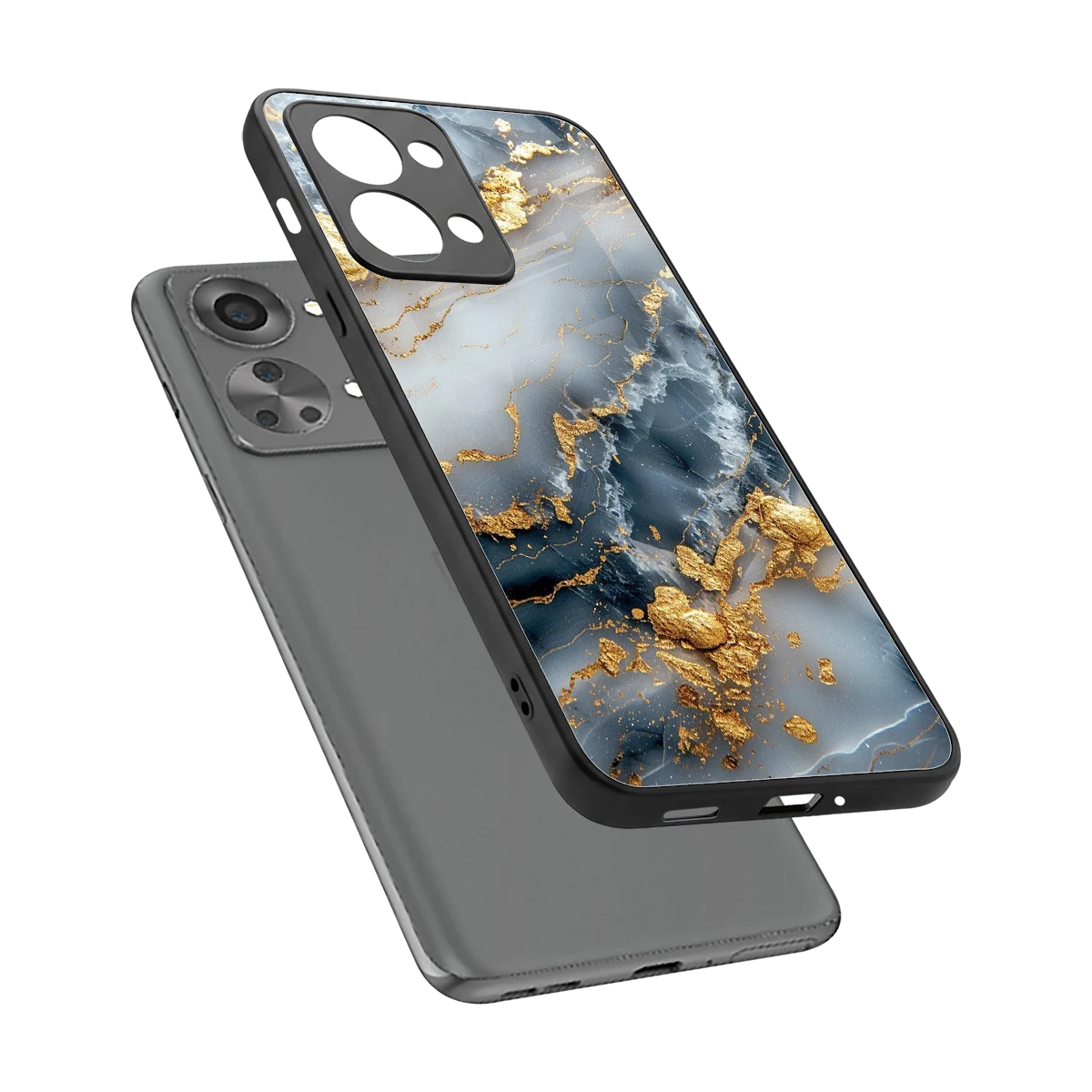 Celestial Marble sleek oneplus nord 2t cover with tempered glass back and TPU edges