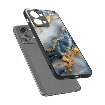 Celestial Marble sleek oneplus nord 2t cover with tempered glass back and TPU edges