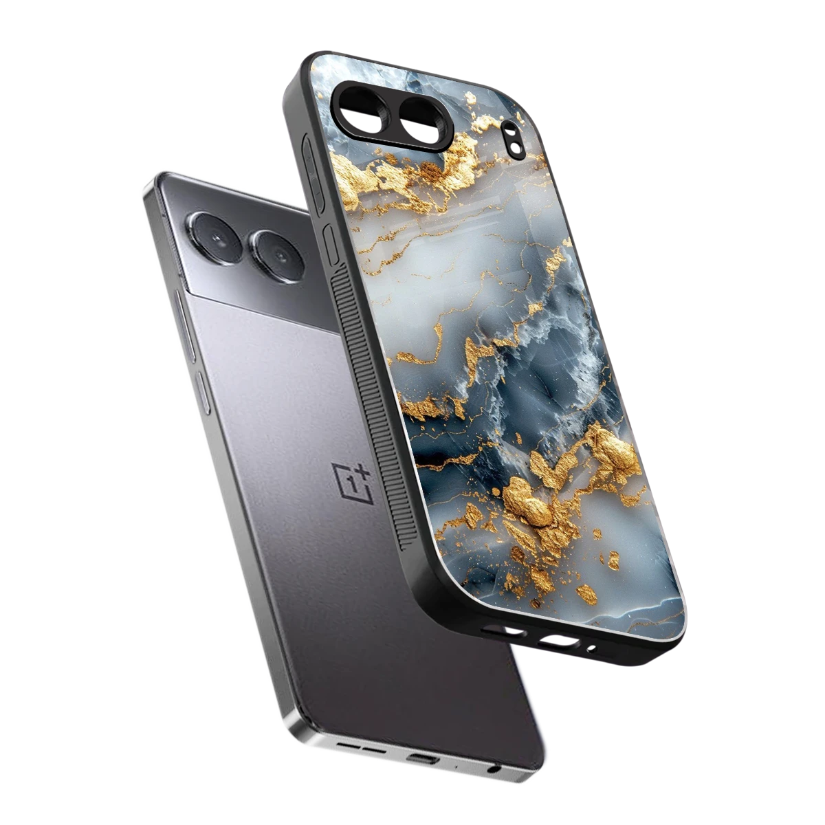 Celestial Marble sleek oneplus nord 4 cover with tempered glass back and TPU edges