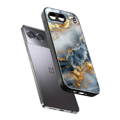 Celestial Marble sleek oneplus nord 4 cover with tempered glass back and TPU edges