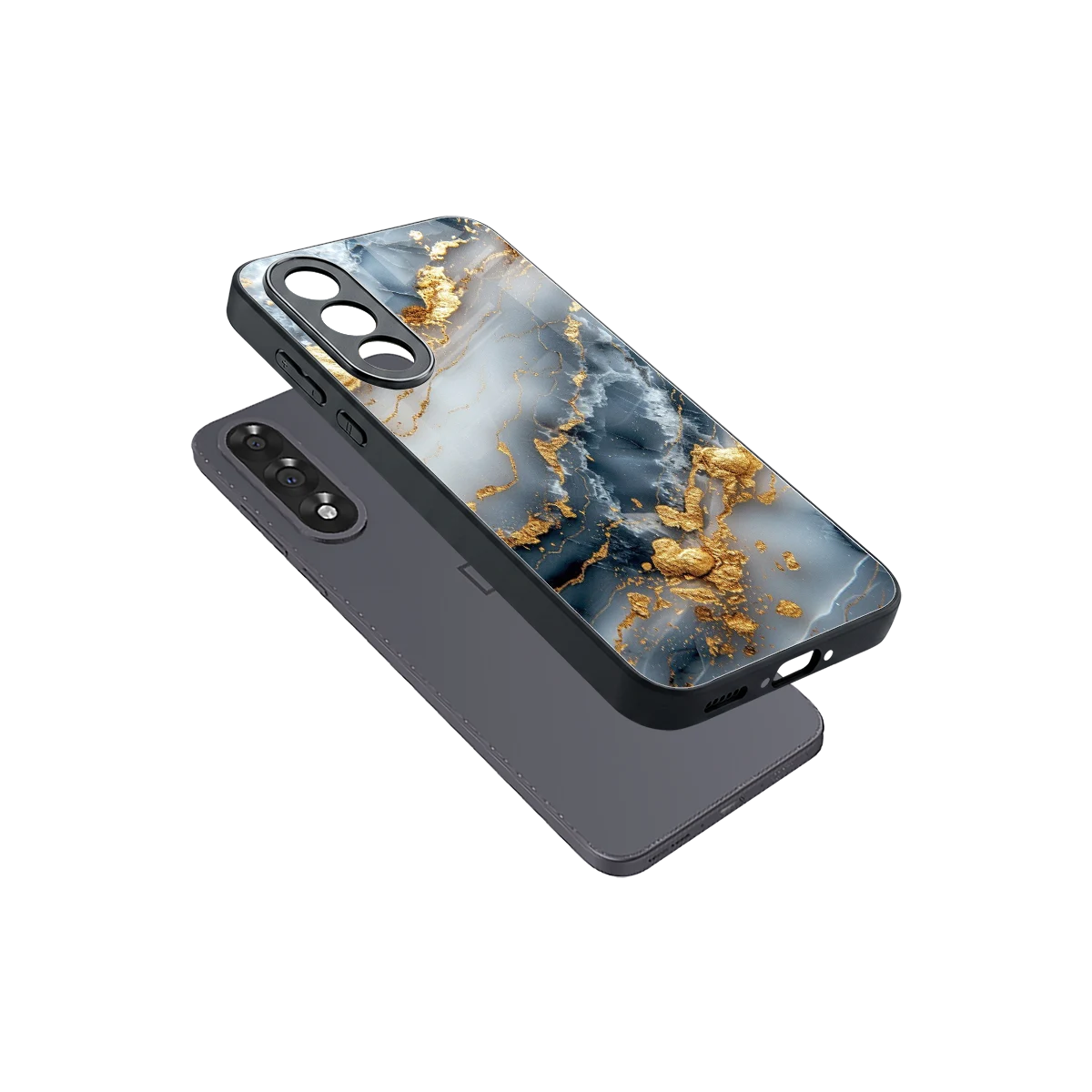 Celestial Marble sleek oneplus nord 5 cover with tempered glass back and TPU edges