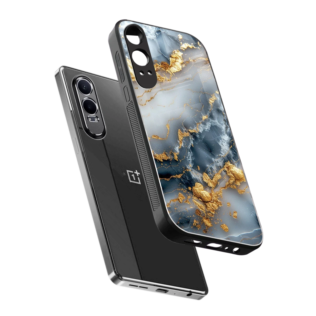 Celestial Marble sleek oneplus nord ce 4 lite cover with tempered glass back and TPU edges