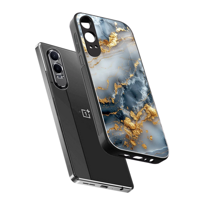 Celestial Marble sleek oneplus nord ce 4 lite cover with tempered glass back and TPU edges