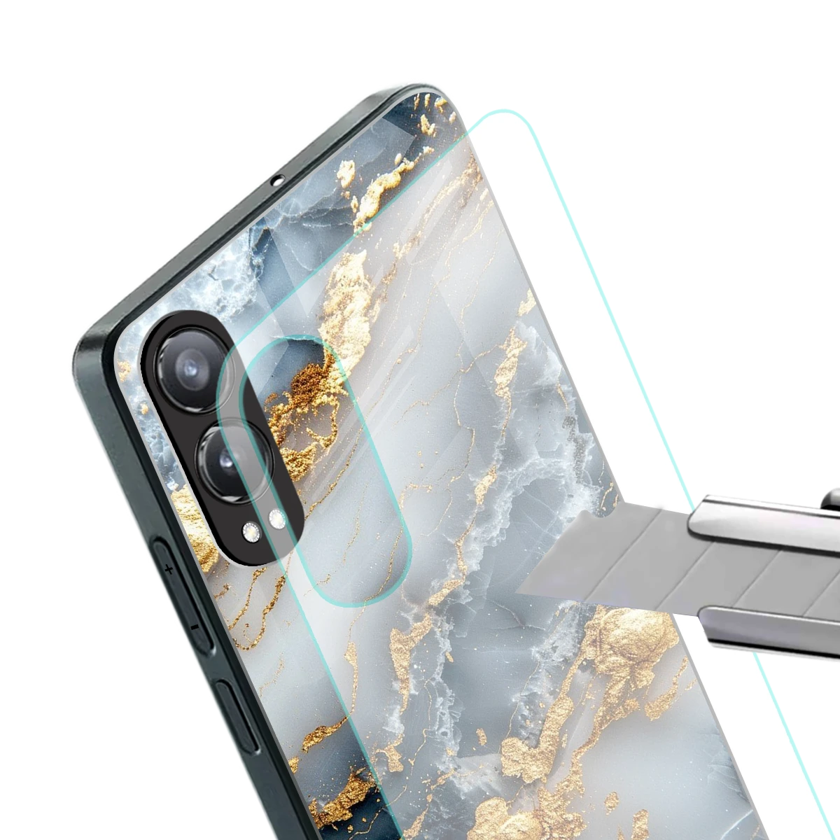 Celestial Marble stylish phone case for oneplus nord ce 4 lite | glossy glass and slim fit