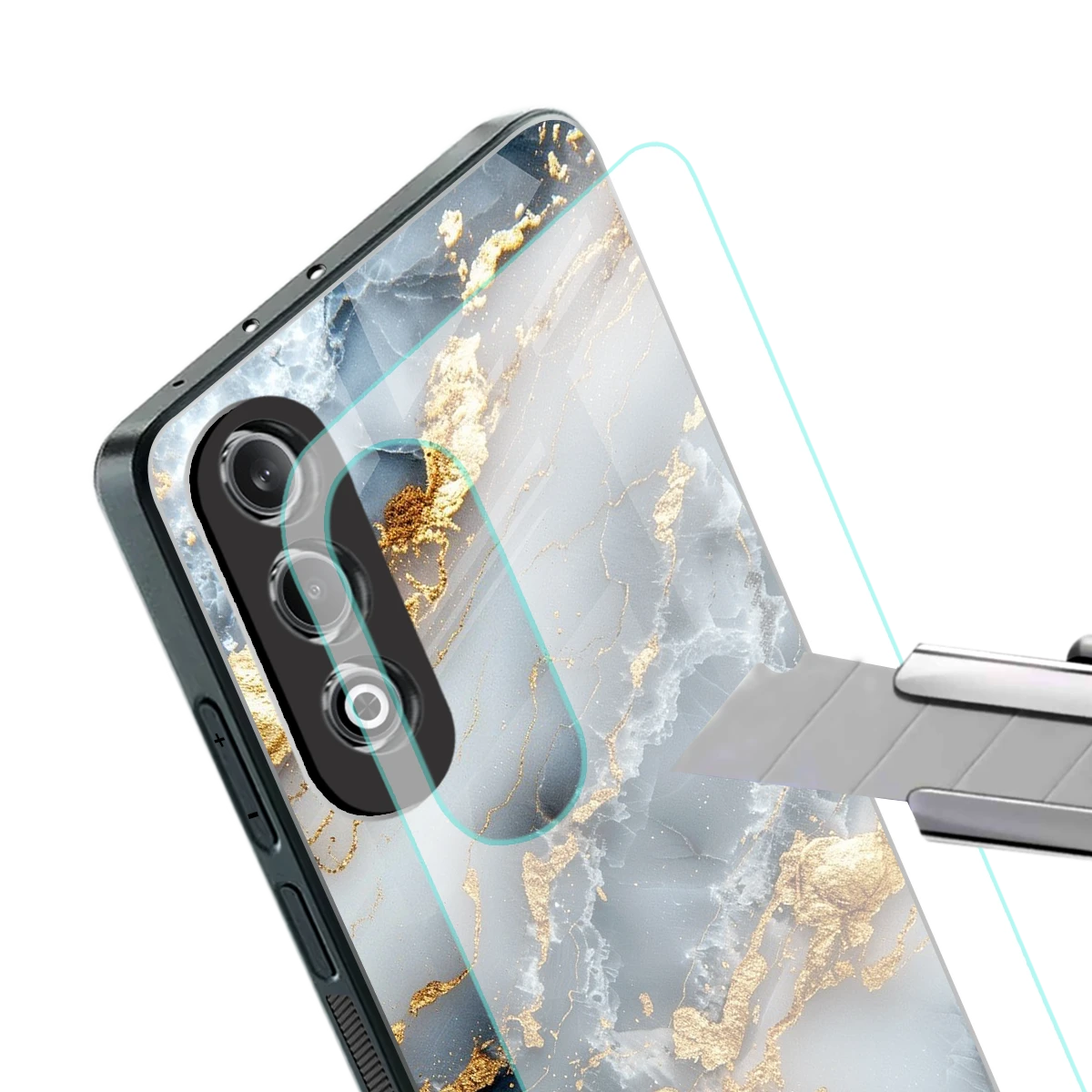 Celestial Marble stylish phone case for oneplus nord ce 4 | glossy glass and slim fit