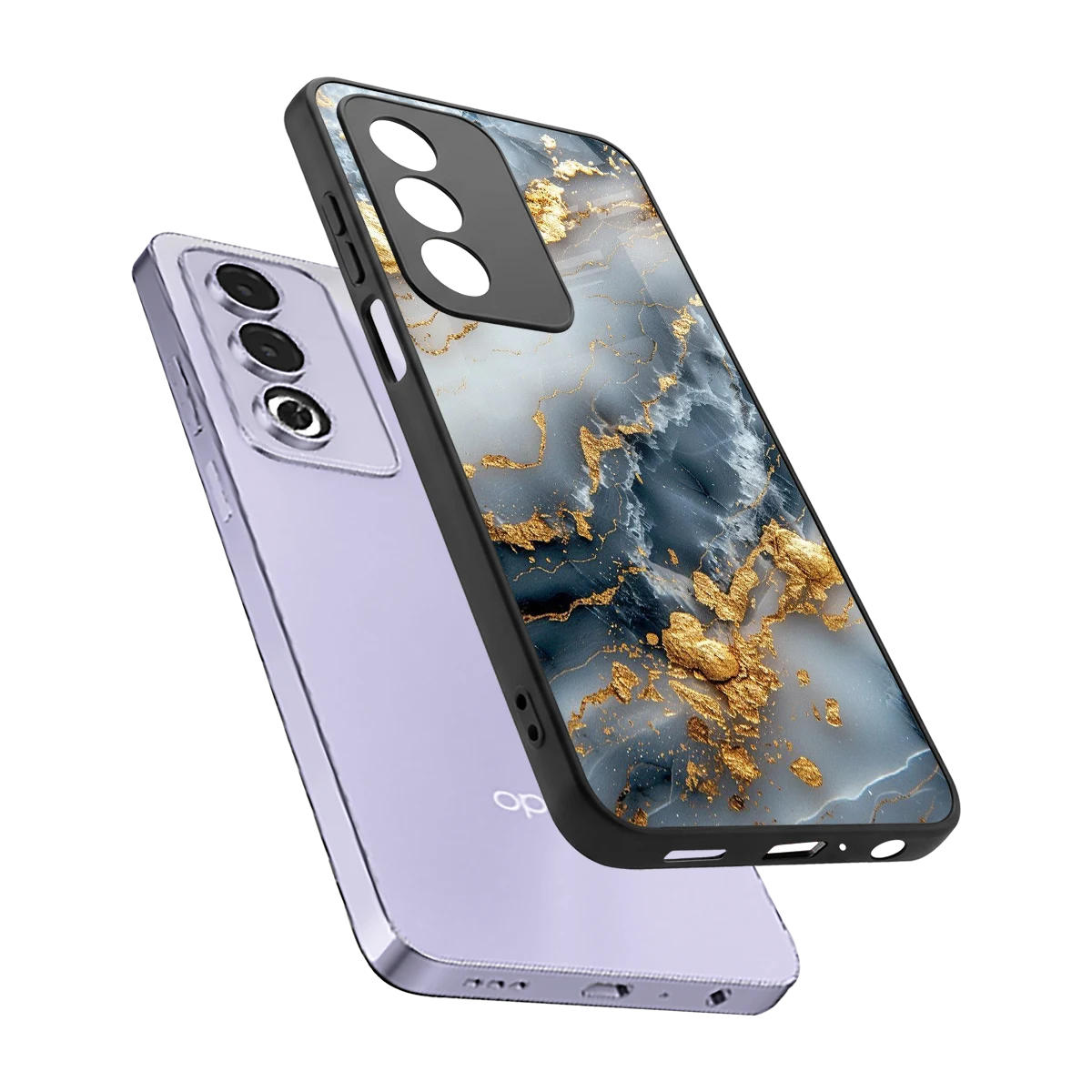 Celestial Marble sleek oppo a3 pro cover with tempered glass back and TPU edges