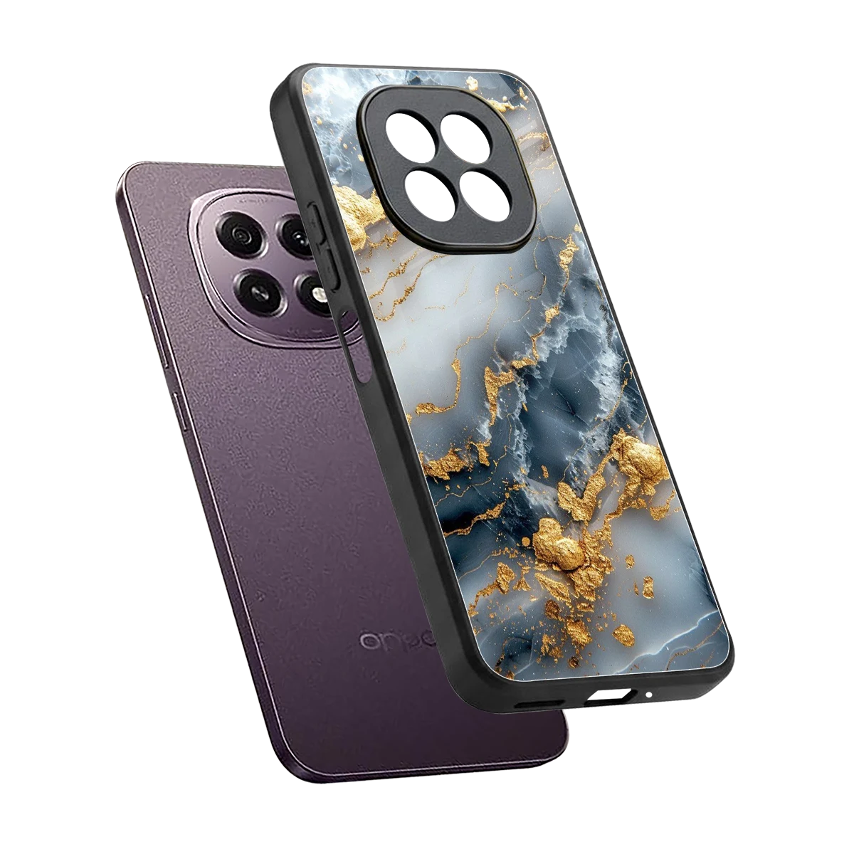 Celestial Marble sleek oppo f29 5g cover with tempered glass back and TPU edges