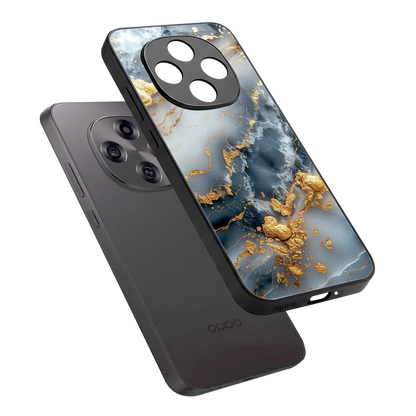 Celestial Marble sleek oppo f31 pro 5g cover with tempered glass back and TPU edges