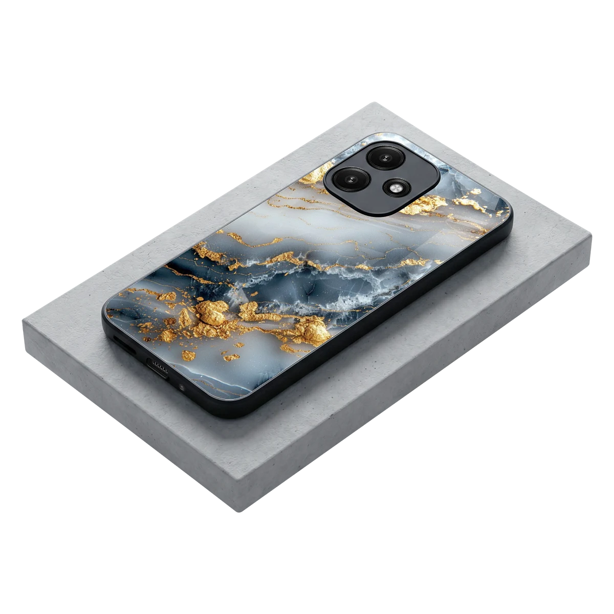 Celestial Marble stylish phone case for redmi 12 5g | glossy glass and slim fit