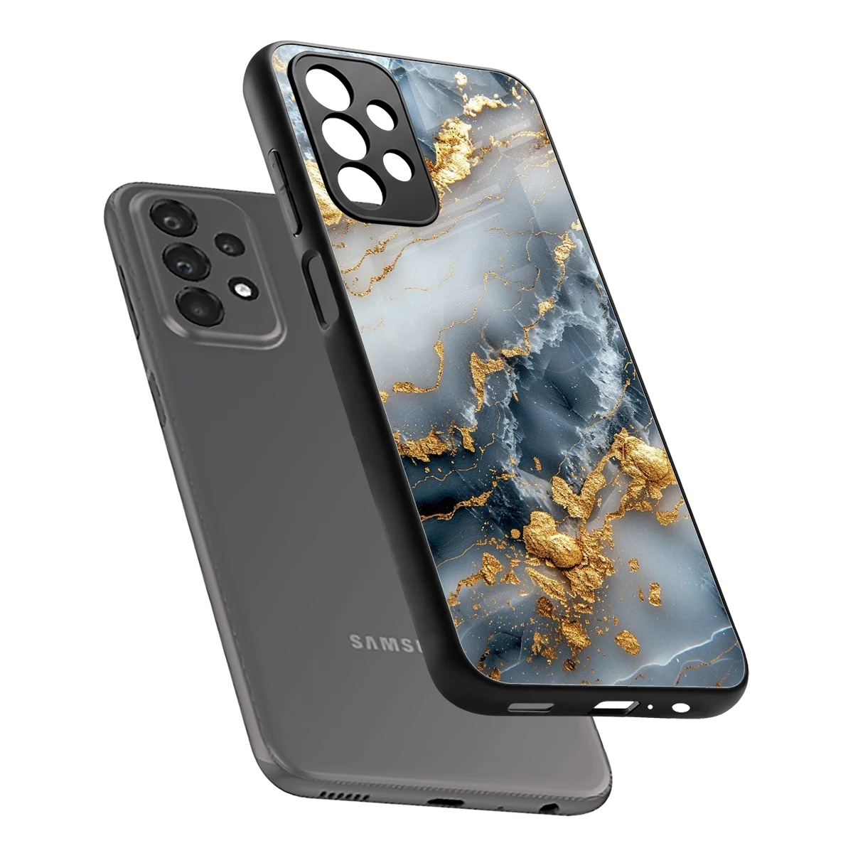 Celestial Marble sleek samsung galaxy a23 cover with tempered glass back and TPU edges