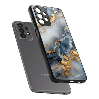 Celestial Marble sleek samsung galaxy a23 cover with tempered glass back and TPU edges