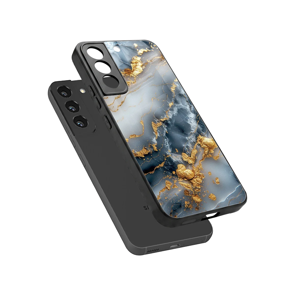 Celestial Marble sleek samsung galaxy s22 cover with tempered glass back and TPU edges