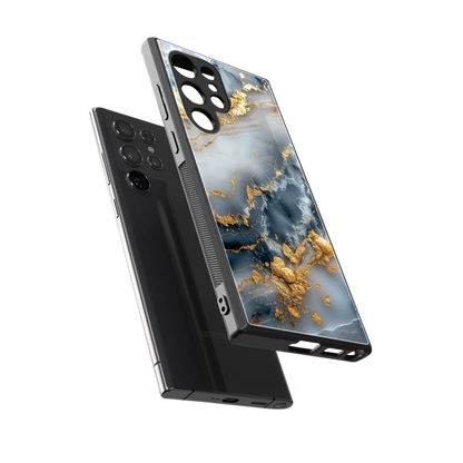 Celestial Marble sleek samsung galaxy s23 ultra cover with tempered glass back and TPU edges