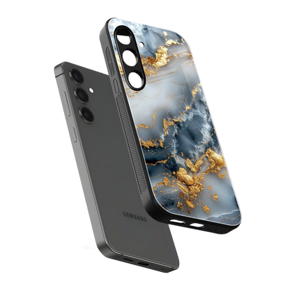 Celestial Marble sleek samsung galaxy s25 cover with tempered glass back and TPU edges