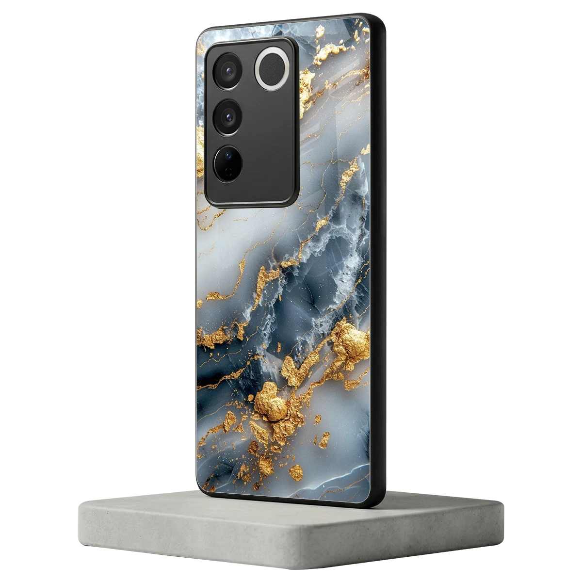 Celestial Marble vivo v27 5g mobile cover | shockproof glass phone case