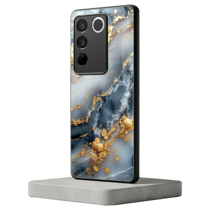 Celestial Marble vivo v27 5g mobile cover | shockproof glass phone case