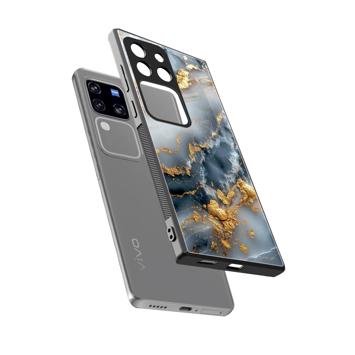Celestial Marble sleekvivo v30 pro cover with tempered glass back and TPU edges