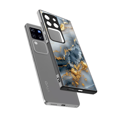 Celestial Marble sleekvivo v30 pro cover with tempered glass back and TPU edges