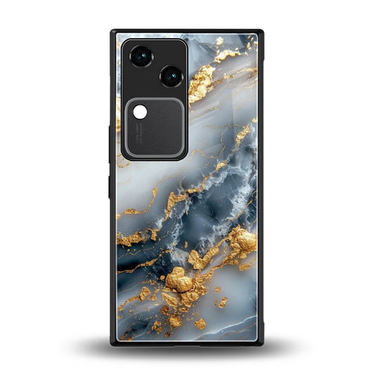 Celestial Marble back phone cover | glass case for vivo v30