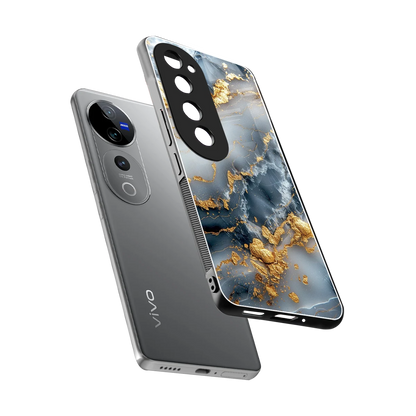 Celestial Marble sleek vivo v40 pro cover with tempered glass back and TPU edges