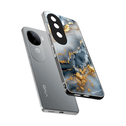 Celestial Marble sleek vivo v40e cover with tempered glass back and TPU edges