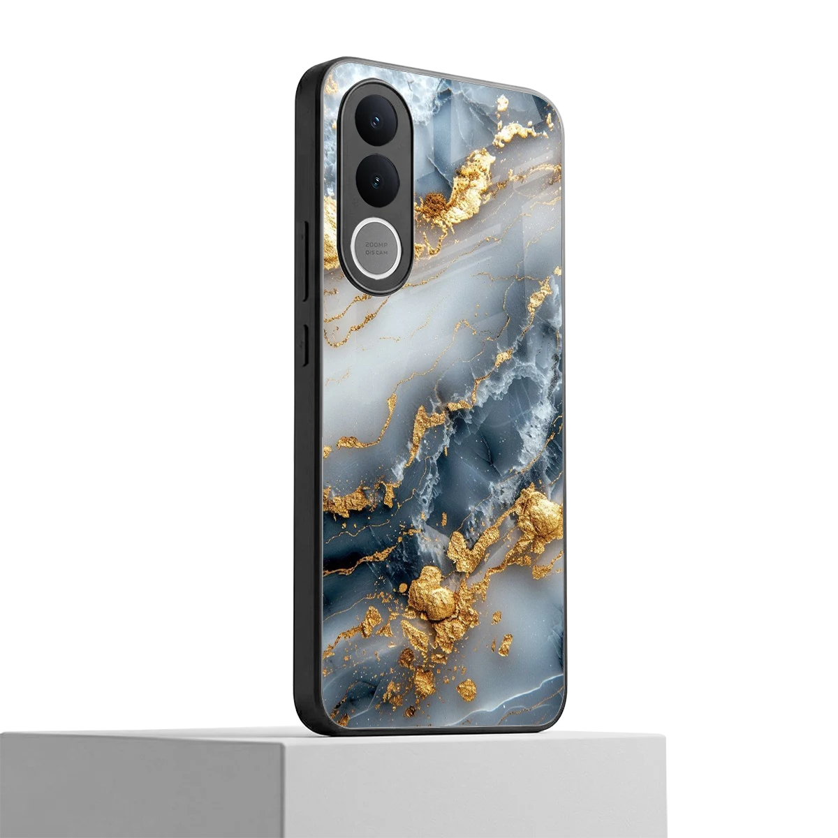 Celestial Marble vivo v70 fe mobile cover | shockproof glass phone case