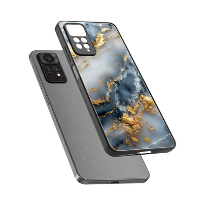 Celestial Marble sleek redmi note 11 pro cover with tempered glass back and TPU edges