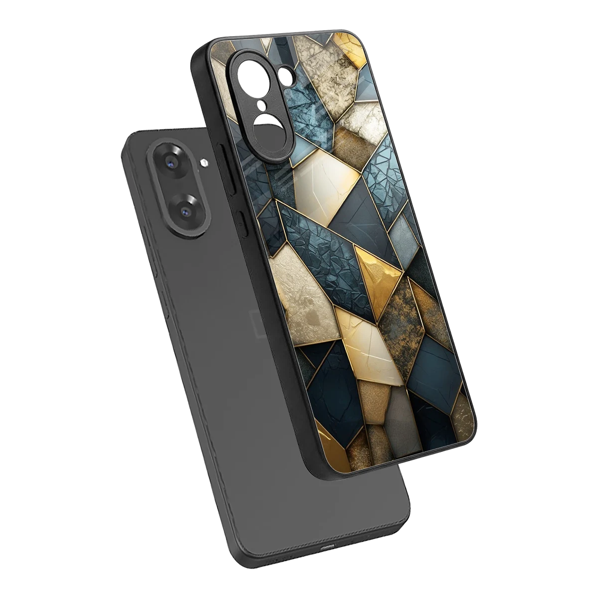 Celestial Stone sleek oneplus nord ce5 5g cover with tempered glass back and TPU edges