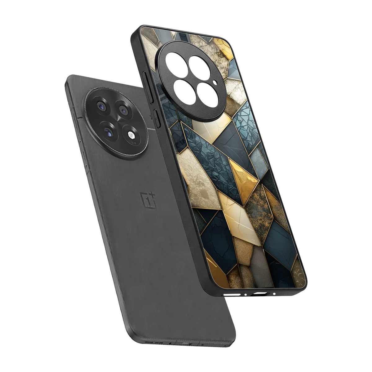 Celestial Stone sleek oneplus 13 cover with tempered glass back and TPU edges