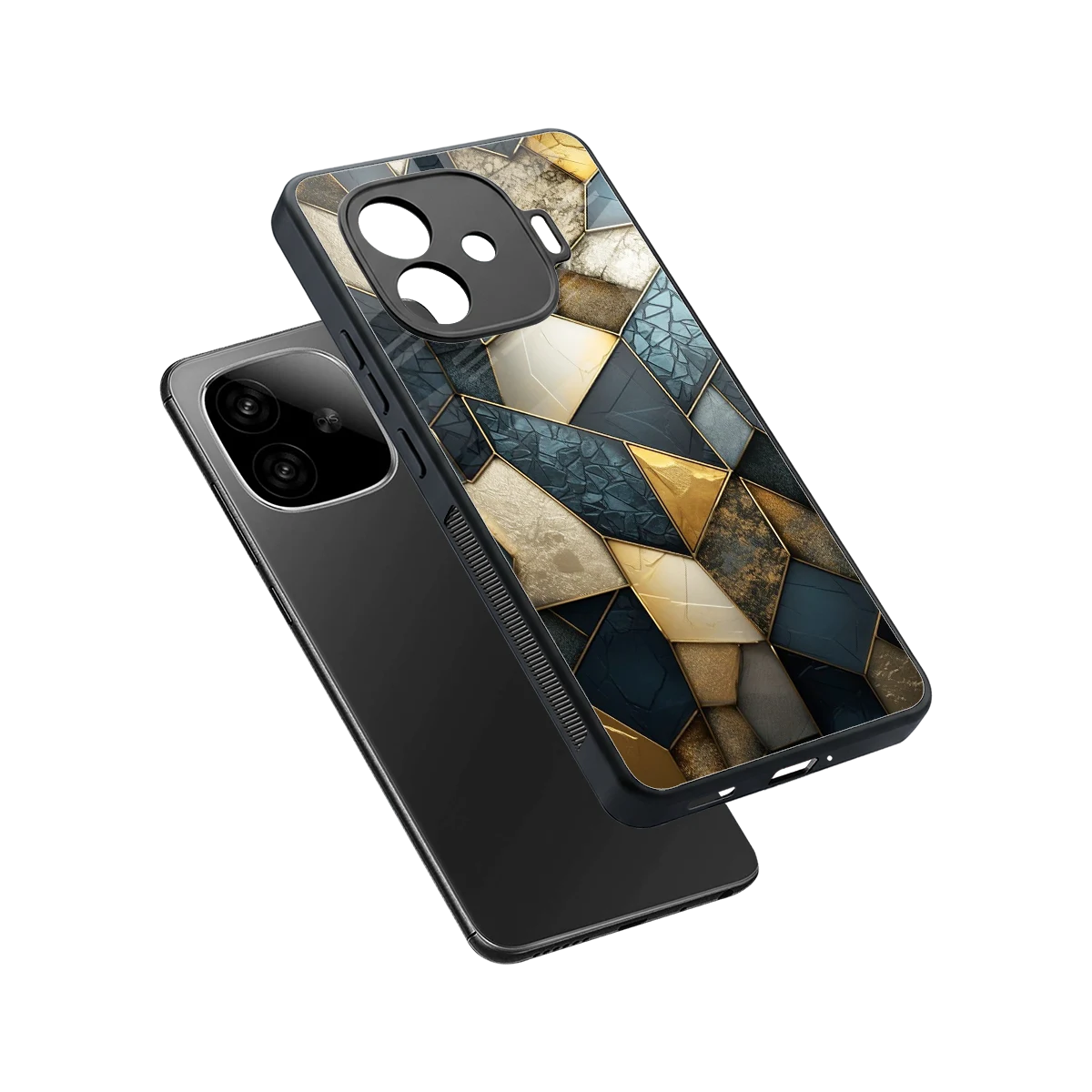 Celestial Stone sleek iqoo neo 10r 5g cover with tempered glass back and TPU edges