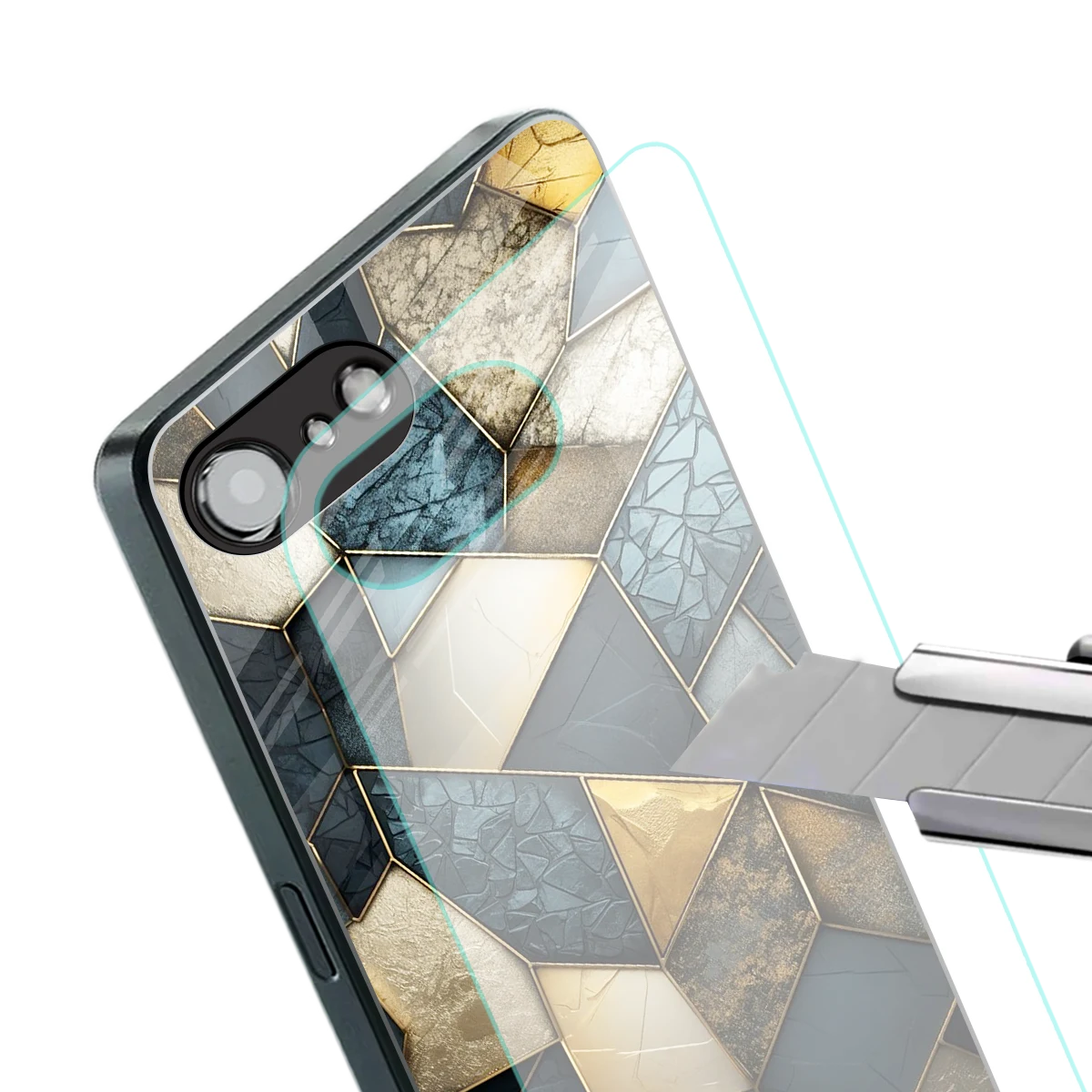 Celestial Stone stylish phone case for iphone 17e | glossy glass and slim fit
