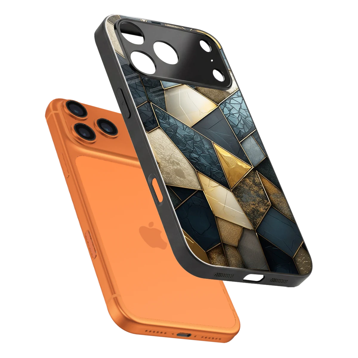 Celestial Stone sleek iphone 17 pro max cover with tempered glass back and TPU edges