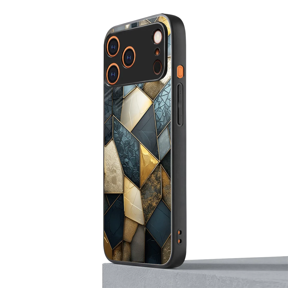 Celestial Stone iphone 17 pro mobile cover | shockproof glass phone case