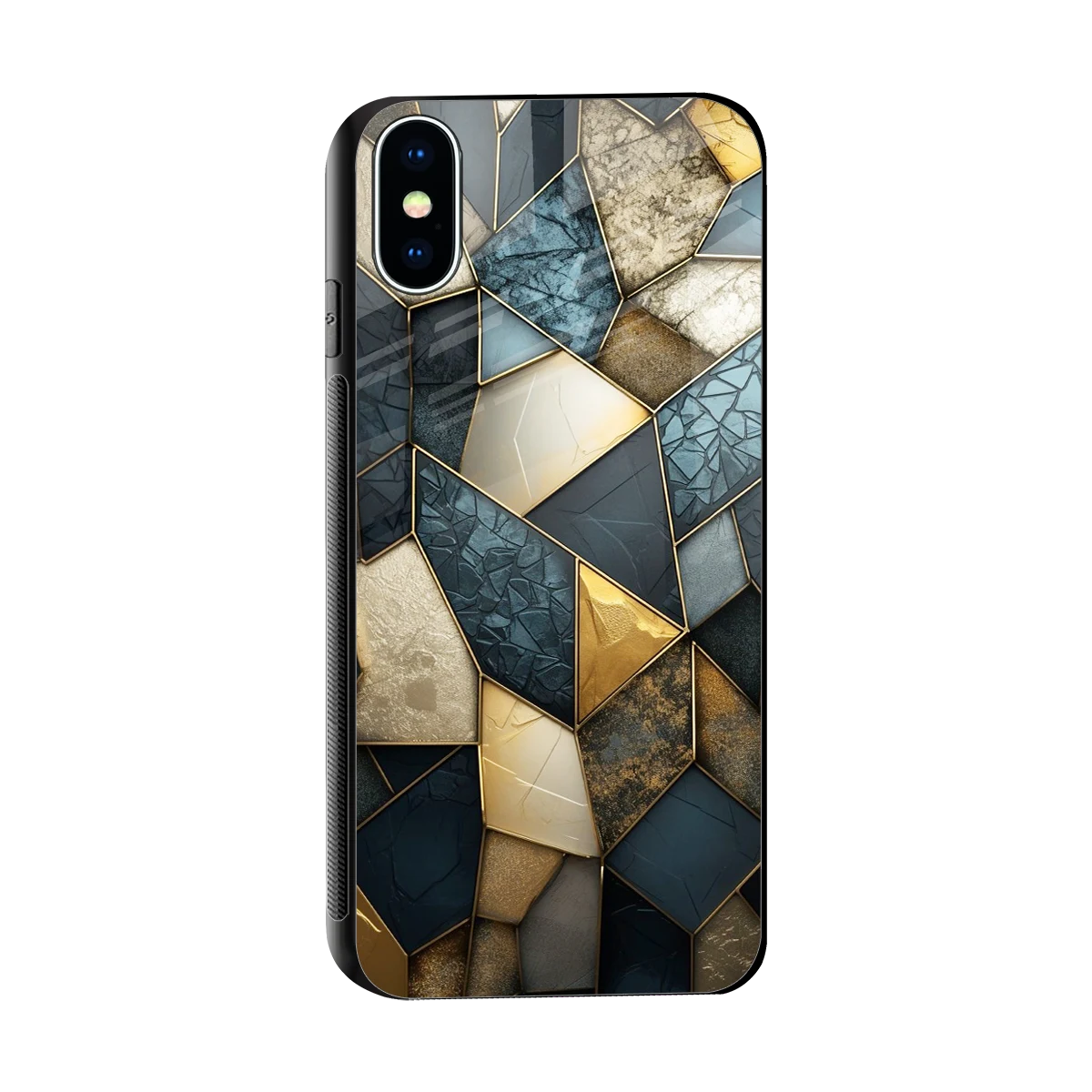Celestial Stone sleek iphone xs cover with tempered glass back and TPU edges