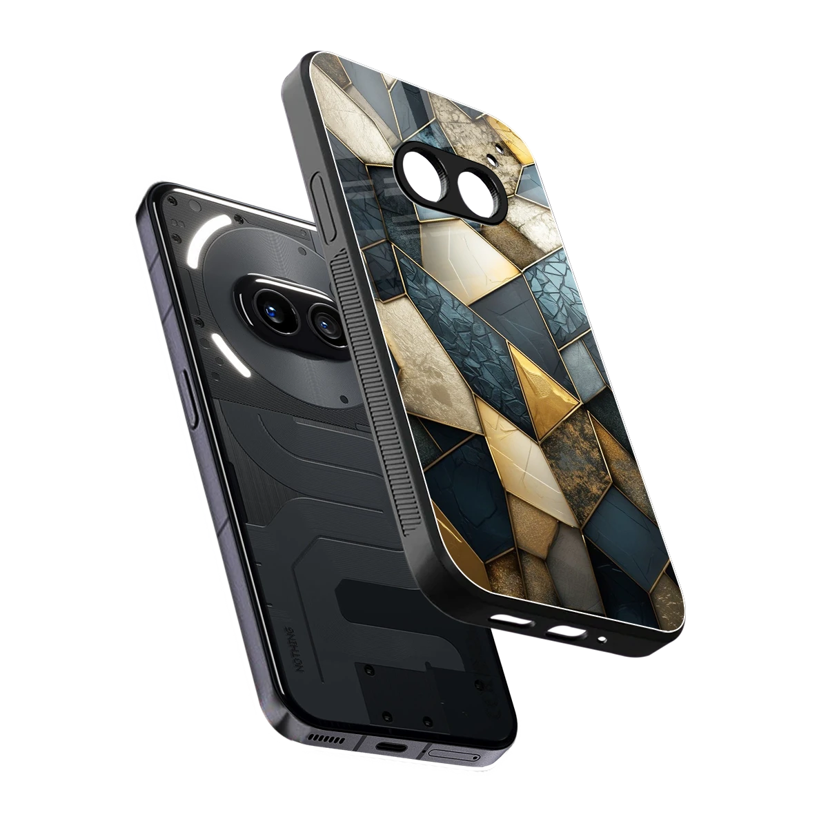 Celestial Stone sleek nothing phone 2a cover with tempered glass back and TPU edges